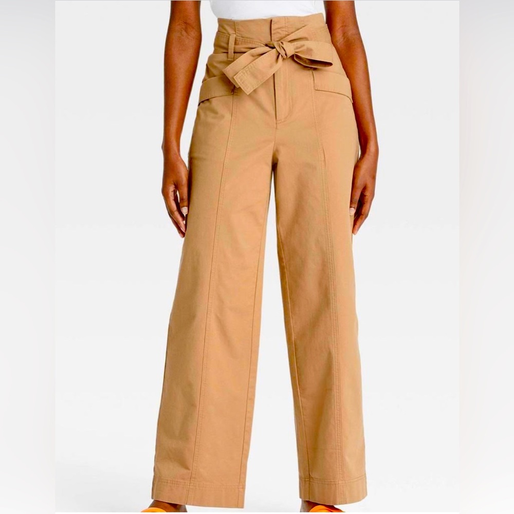 Women’s Belted Tie Waist and Wide Leg Pants -14